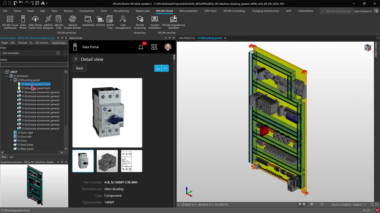 3D panel layout support